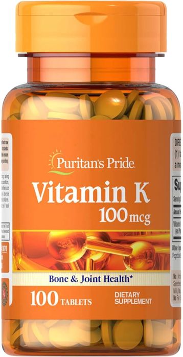 Витамин К 100мг 100 табл Puritan's Pride  Vitamin K из Америки
