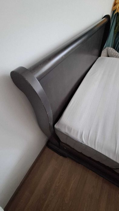Pat Mobexpert lemn masiv MDF cu somiera