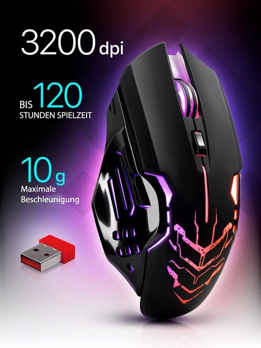 Mouse Gaming Wireless Defender Katana GM-511 RGB, 3200 DPI, USB-C