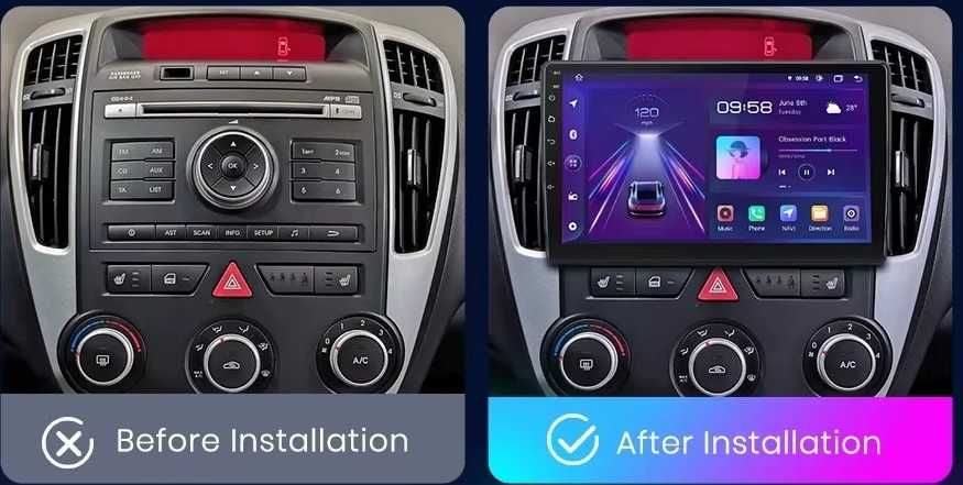 Мултимедия 9" за KIA CEED VENGA ANDROID 14 навигация CARPLAY GPS DSP