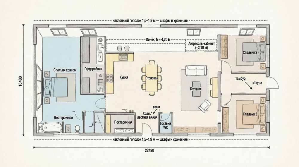 Мансарда 370 м² в центре Самарканда — пентхаус или 4 квартиры