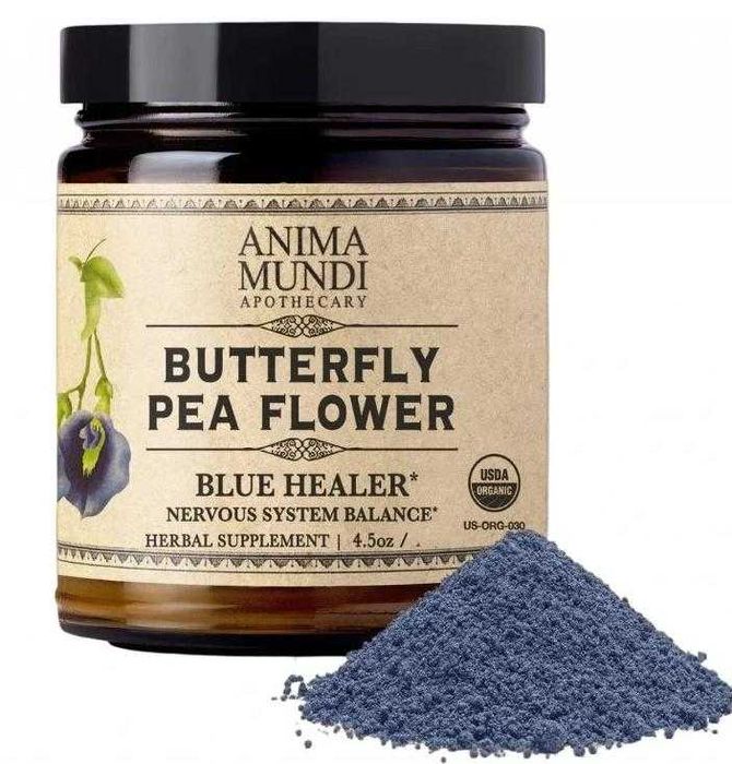 Маска Лице Тяло Клитория Тернатея Пеперуден Син Чай Clitoria Ternatea