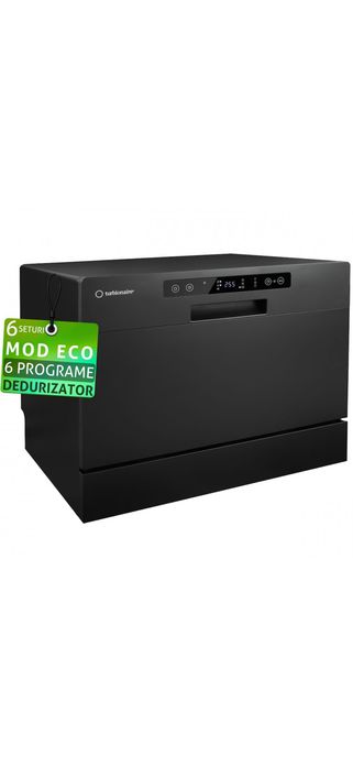 Mașină de spălat vase compactă Turbionaire AVA 6 Black TPDSAVA6CTB