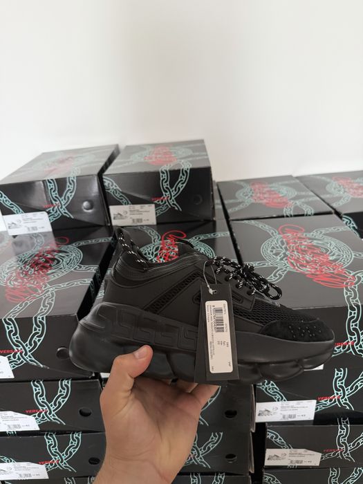 Versace Chain Reaction White Black Negru Alb