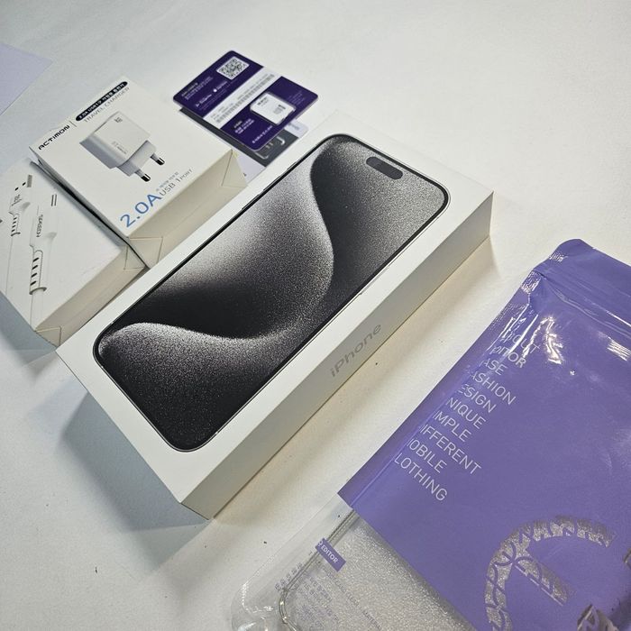 iPhone 15 pro max white titanium 512 gb