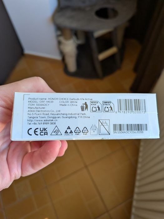 Honor earbuds x7e Active, noi, tipla