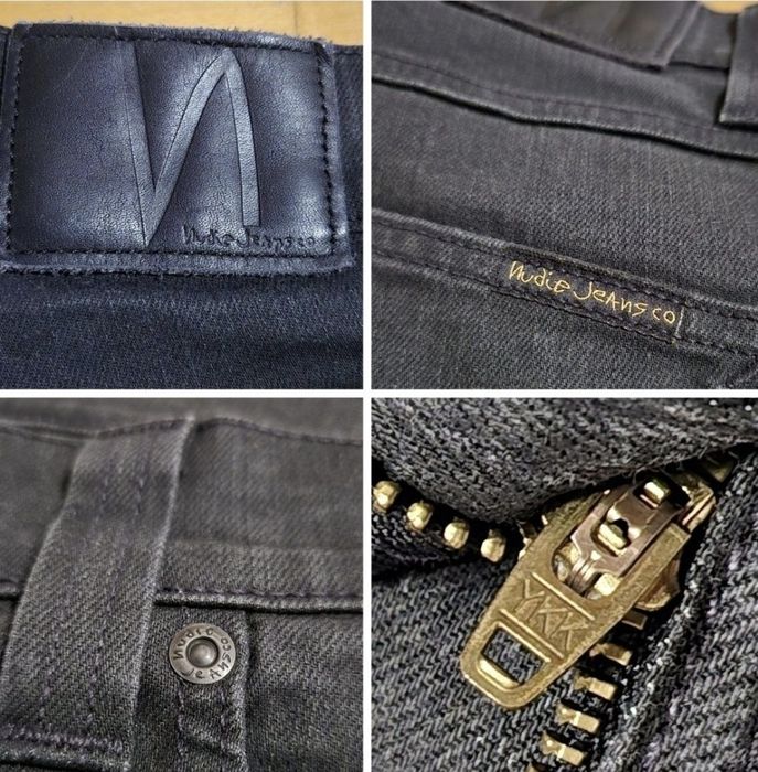 Blugi Nudie Jeans Co, Slim Jim, Dry Black Coated, Organic, Italy - 31