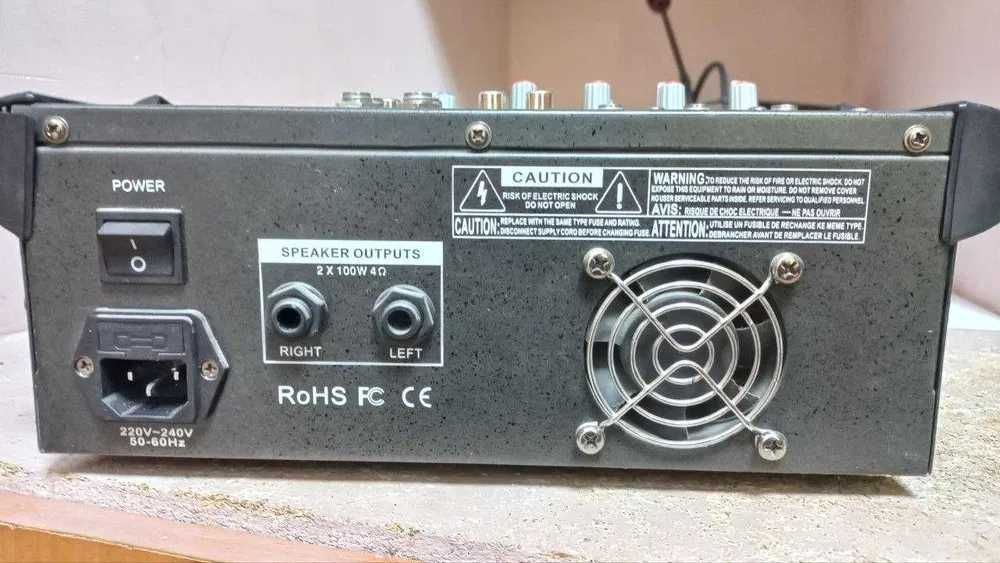 микшер 4х канальный пульт USB BT усилитель Grand DP-404.