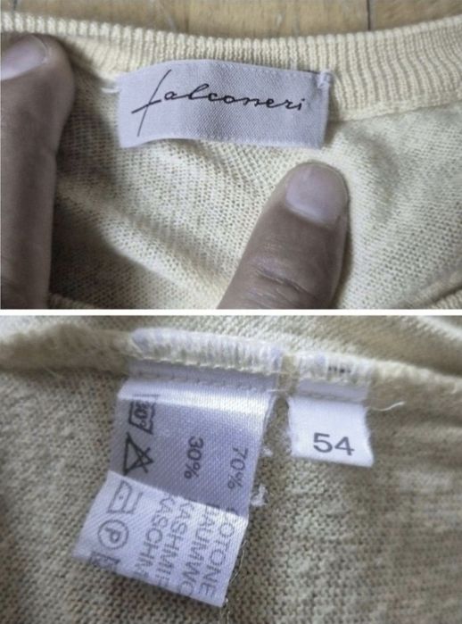 Pulover de lux Falconeri Bărbați – Bumbac & Cașmir - 54 (XL - XXL)