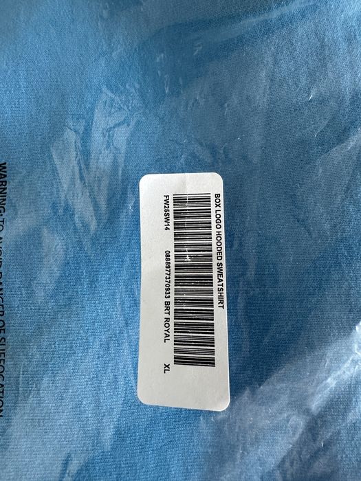 Hanorac Supreme box logo FW25 teal XL