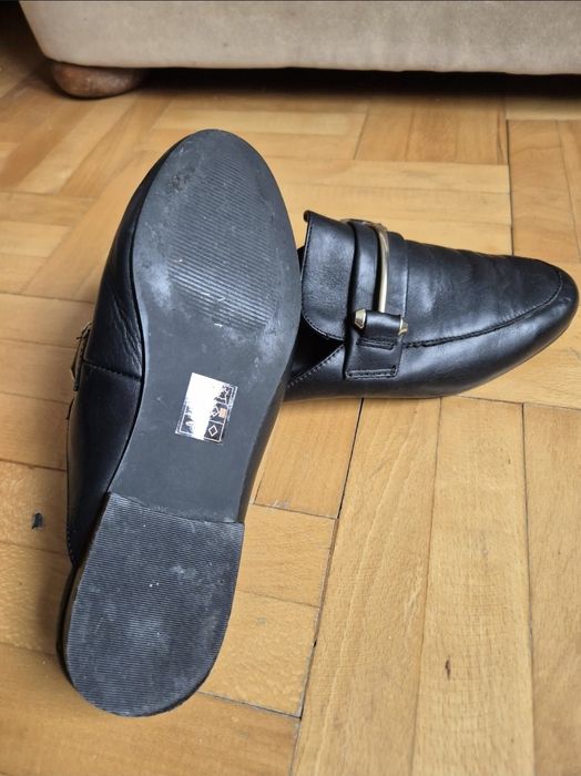 Saboți Eleganți Steve Madden Kera Flat - Piele Naturală Neagră - 38