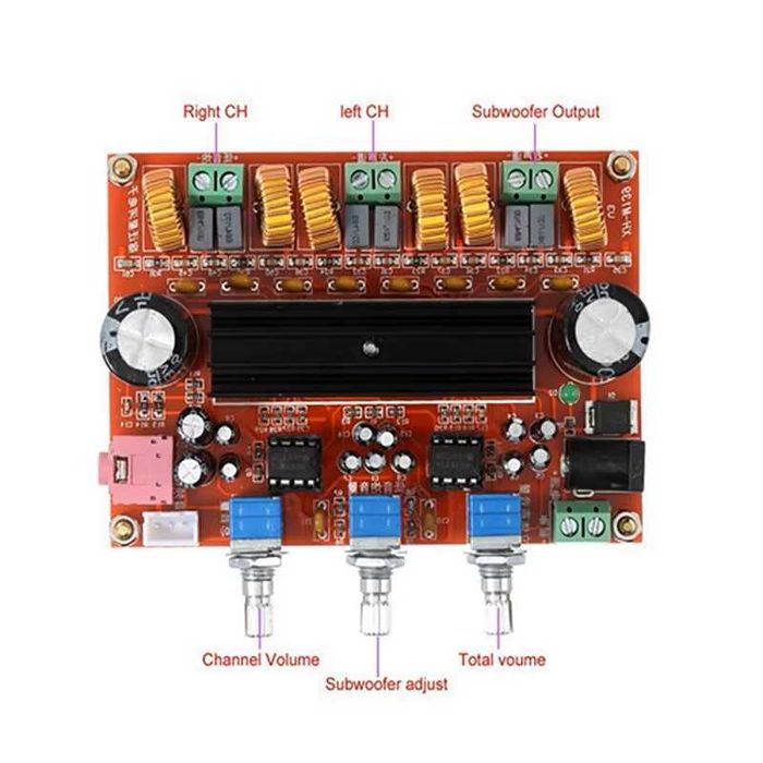 Amplificator audio 2.1, 2x 50 watt + 100 watt