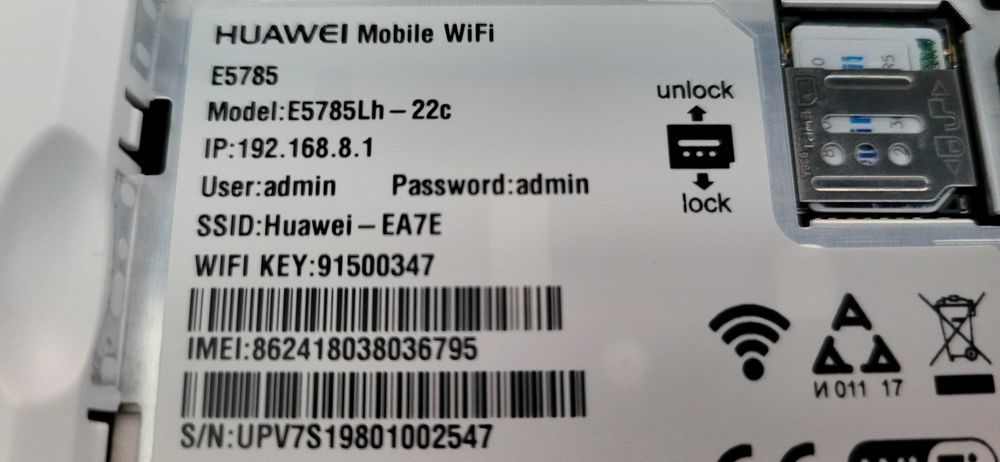 Huawei Modem 4G+ wireless WiFi portabil  E5785, Dual Band, LTE CAT6