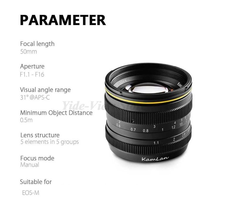 Обектив 50мм EF-M , Kamlan 50mm F1.1 , M50II , M200 , M50