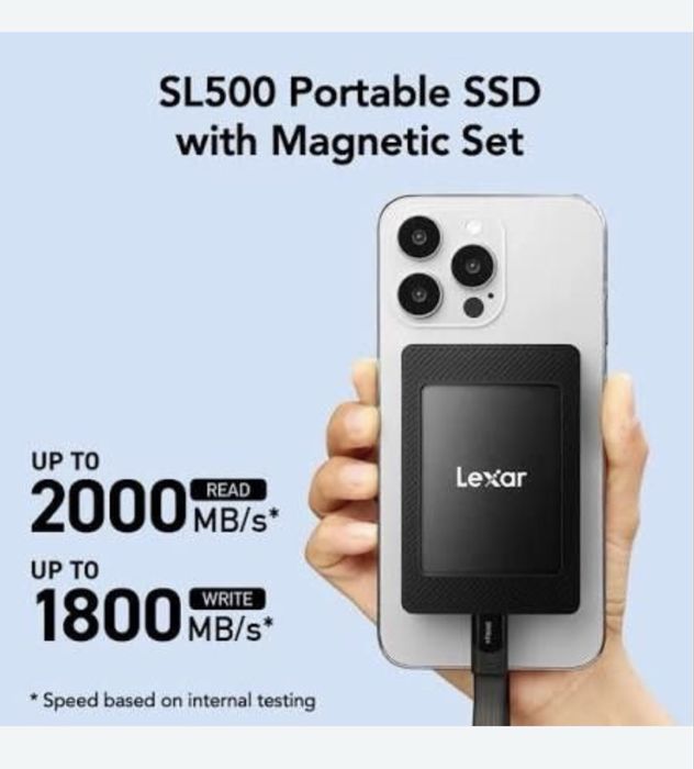Lexar портативный portable. ssd. 1 tb. 2 tb. Magsafe. Sl500