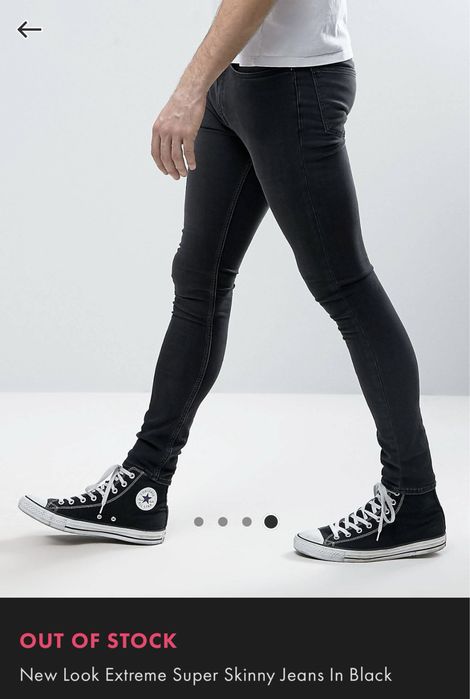 jeansi barbati New Look extreme super skinny negri noi