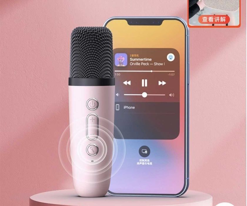 Микрофоны с колонкой караоке