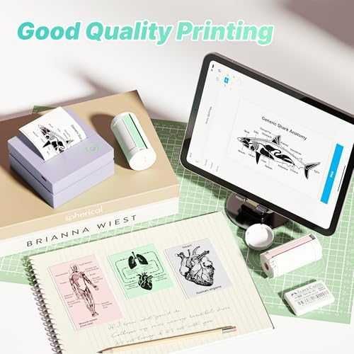 Нов Мини принтер стикер мейкър PM290 термопечат 3 ролки лепящи 54мм