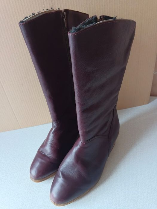 Сапоги зимние кожаные