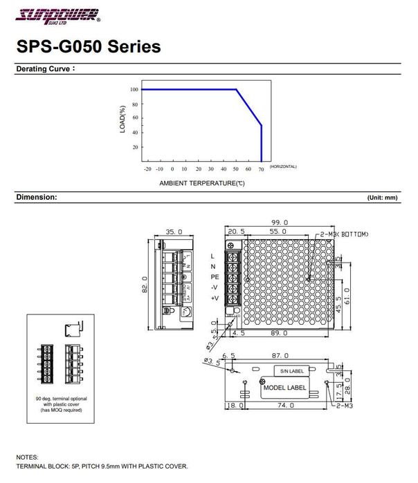 Sursă alimentare SunPower 12 V/DC, 4.2 A, 50.4W