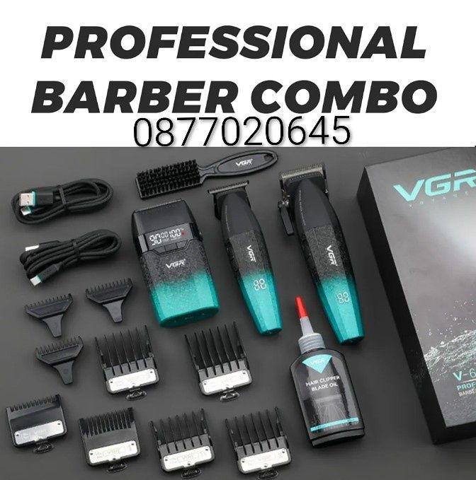 VGR 640 S3 3-в-1 машинка за подстригване за мъже професионален комплет