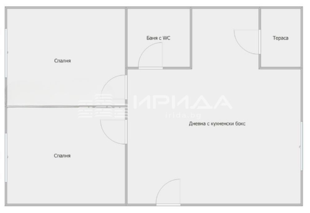 Двустаен апартамент в центъра