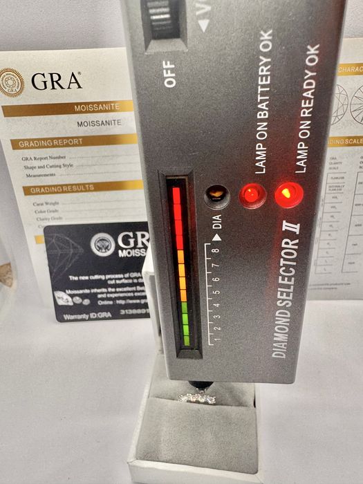 Сребърни обеци с мойсанит (Диамант) 1 карат