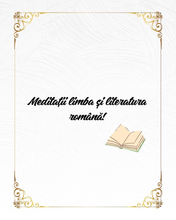 Meditații limba și literatura română