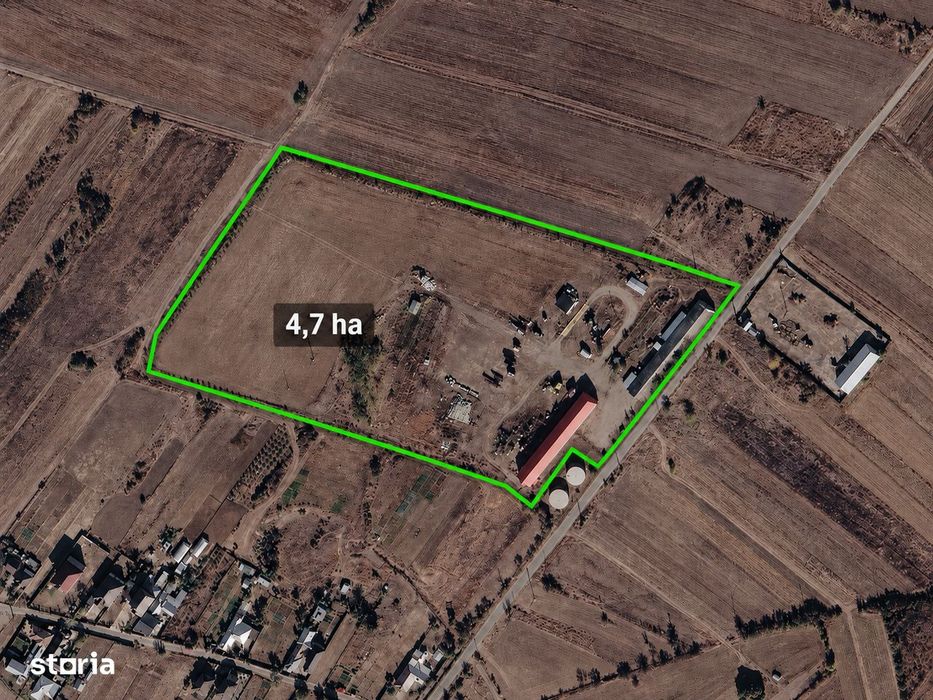 Hală cu teren 4,7 ha | Cartojani, Giurgiu | Acces TIR