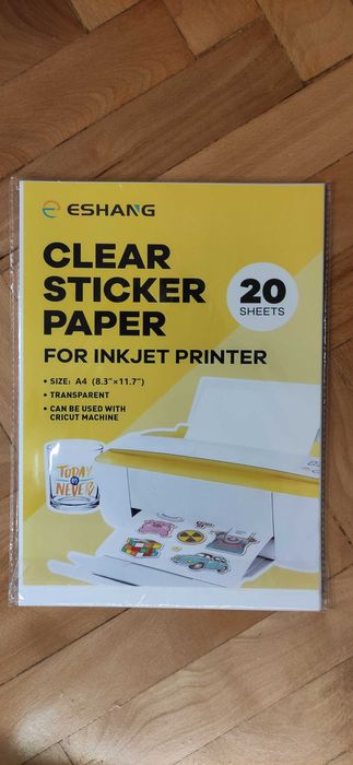 Прозрачна хартия за стикери А4