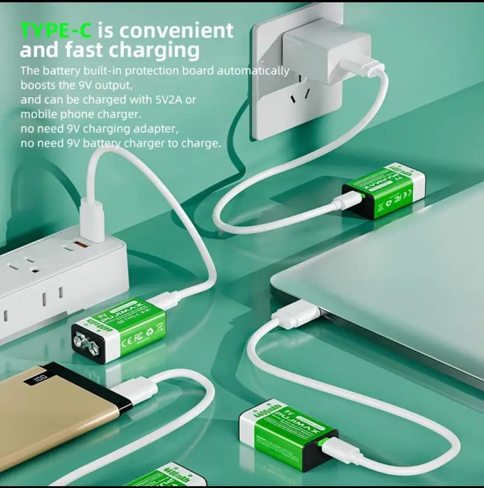 Литиевая батарея 9v