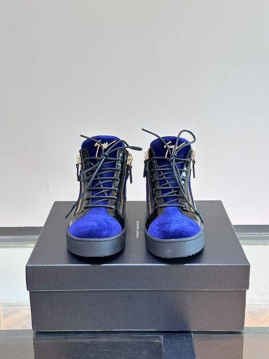 Giuseppe zanotti frankie velvet 42 43 top London blue Джузепе заноти