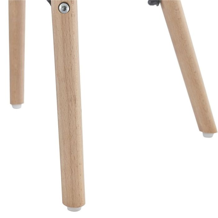 Комплект от 4 трапезни стола полипропилен с крака от бук и разпънки