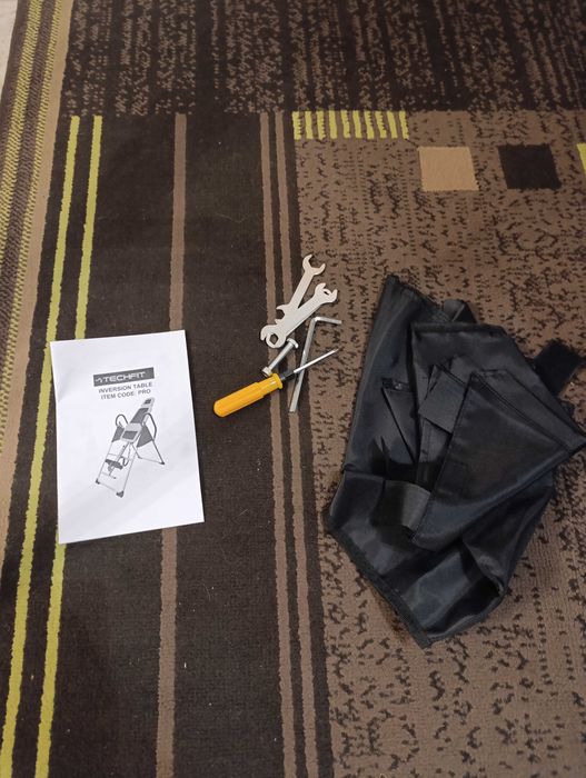 Инверсна лежанка Techfit Pro, Черен/Оранжев