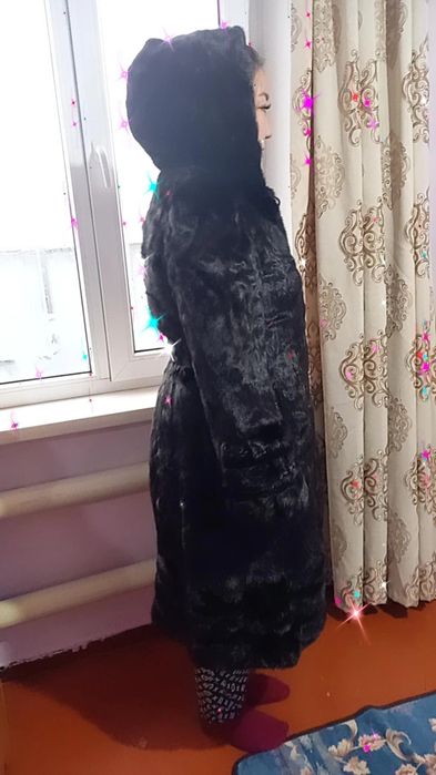 Норковая шуба черный бриллиант!