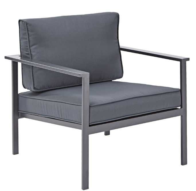 Set mobilier gradina, pentru 4 persoane, gri antracit