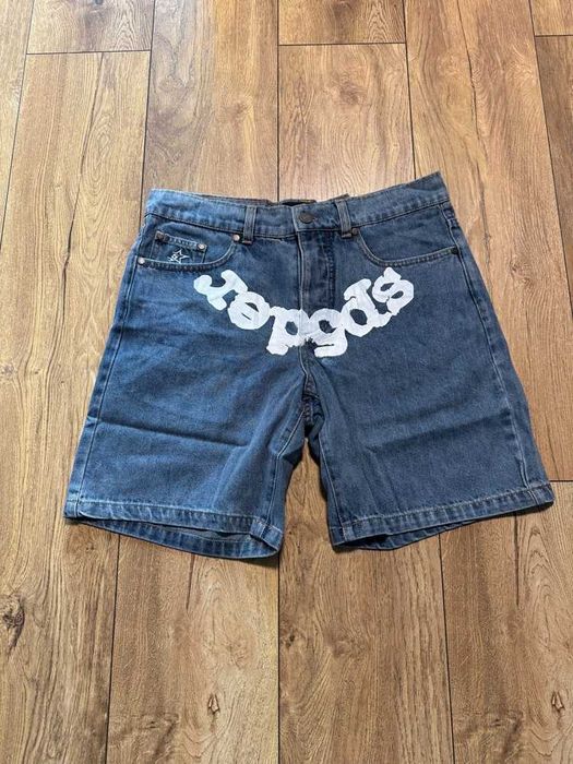Sp5der White Logo Jorts