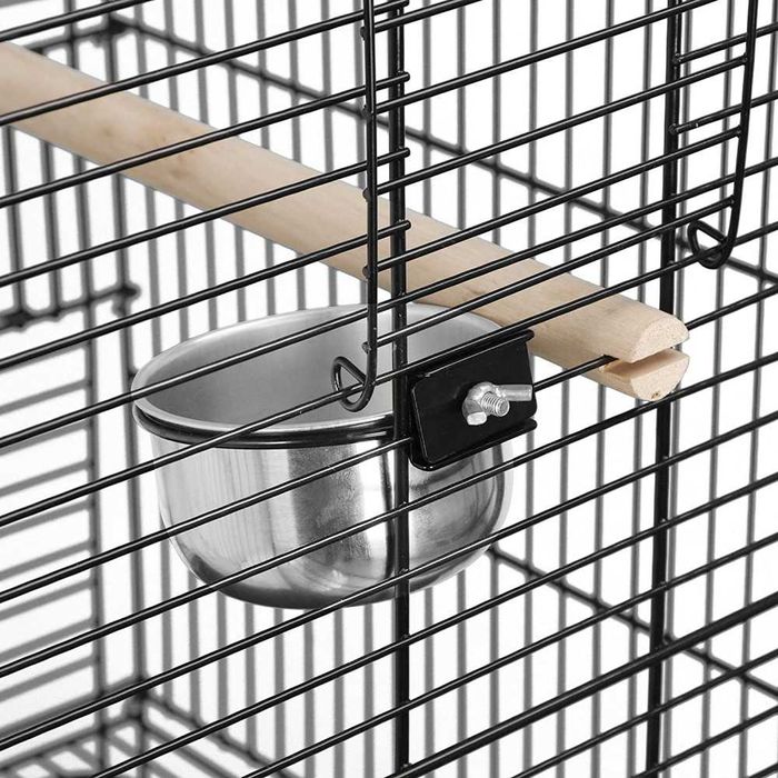 Правоъгълна клетка за голям папагал отваряща се отгоре