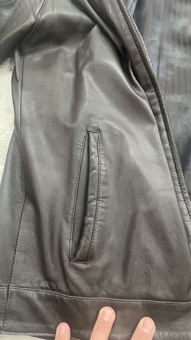 Куртка кожаная S