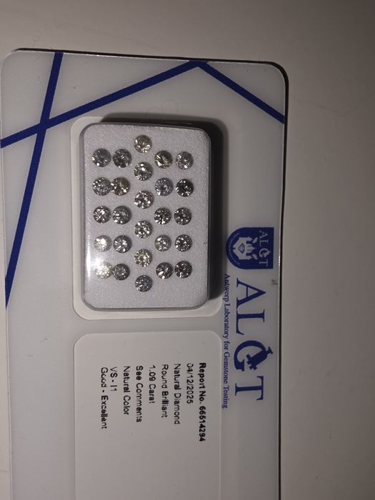 Lot 26 Diamante Naturale – 1.09 ct Total • Certificat ALGT Antwerp