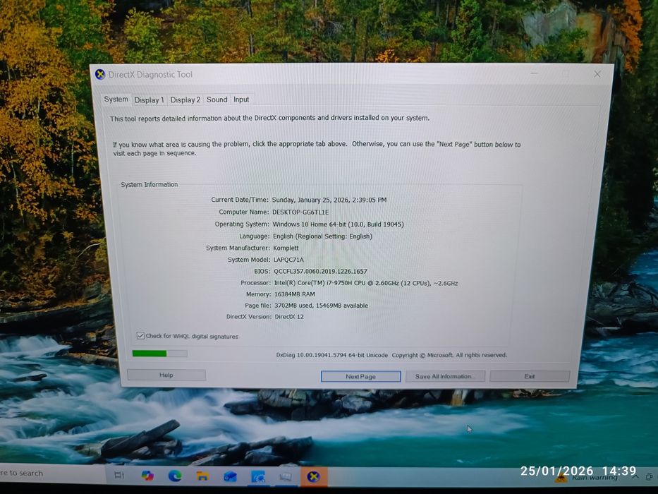 Laptop gaming 15,6"IPS 144Hz i7-9750H 16Gb 1Tb GTX 1660Ti 6Gb DDR6