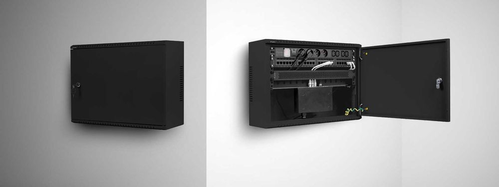 Rack 19" Lanberg 4U+3U/540X200 Profil Redus, Negru (Asamblat)