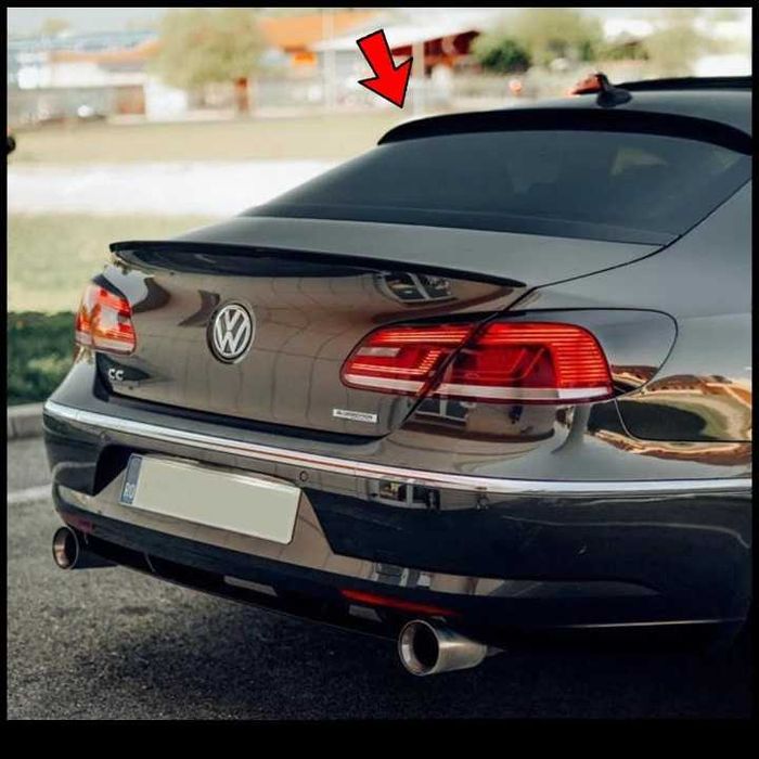 Eleron Luneta Lip Spoiler Geam VW Volkswagen Passat CC, Negru Lucios