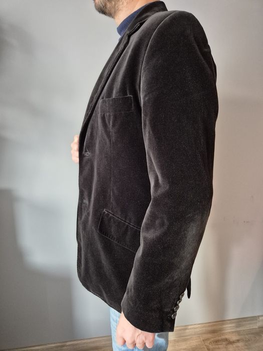 Мъжко черно сако Henry Choice - кадифе