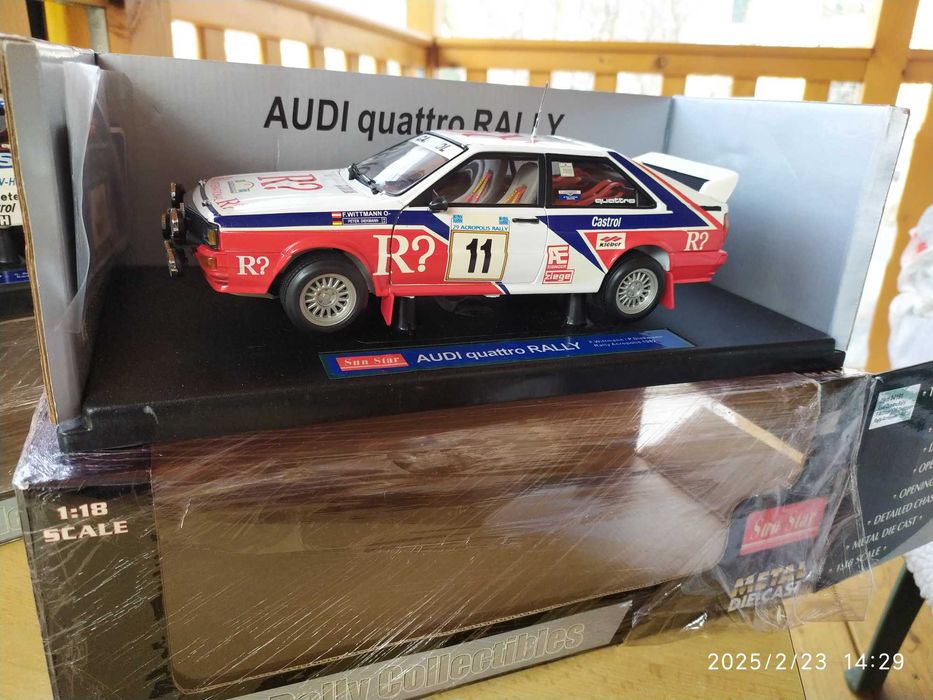 1:18 Метални модели на Audi Quattro Rally - Sun Star