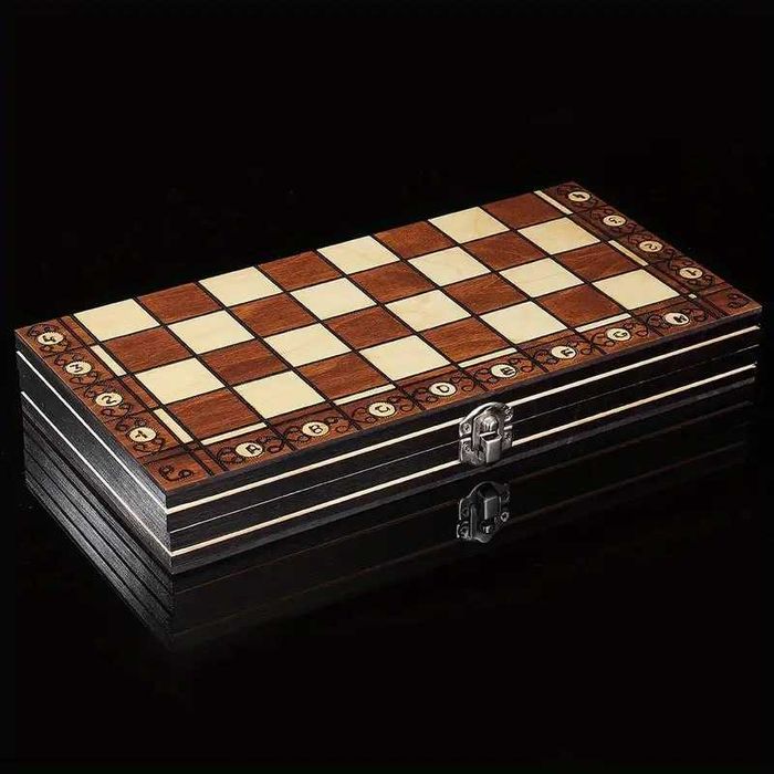 Шахматная доска 3 в 1, складная деревянная настольная доска