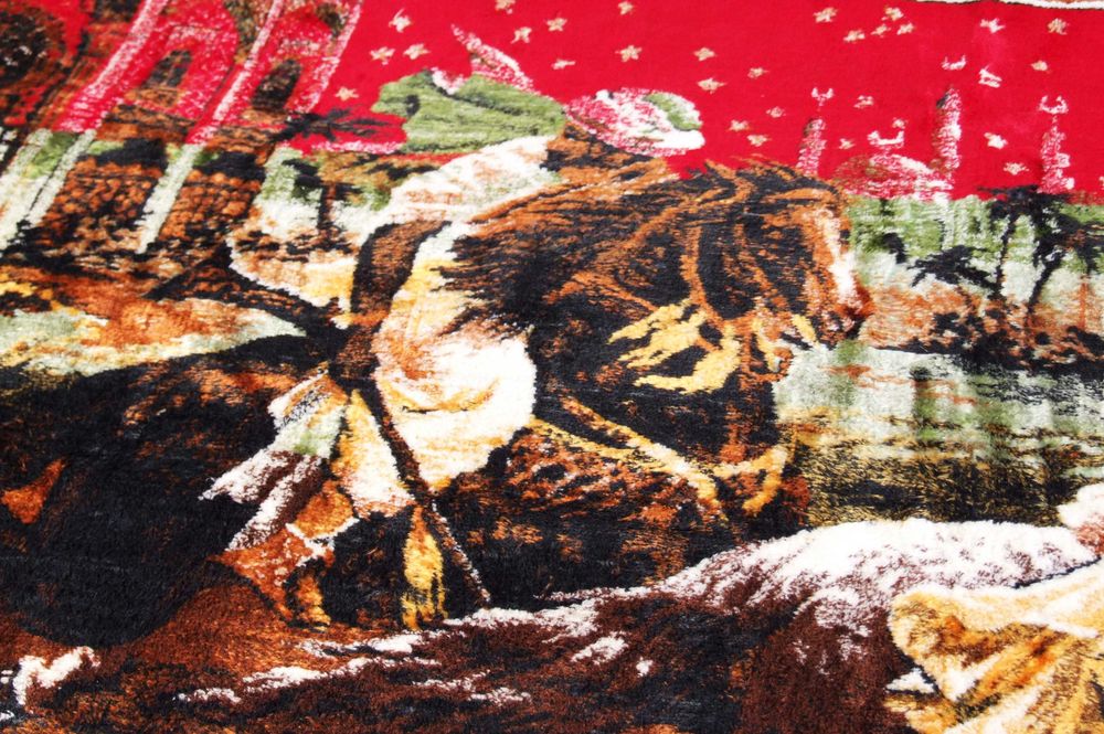 Carpeta plushata "Rapirea din serai" 185 x 122 cm, culori vii, ca NOUA