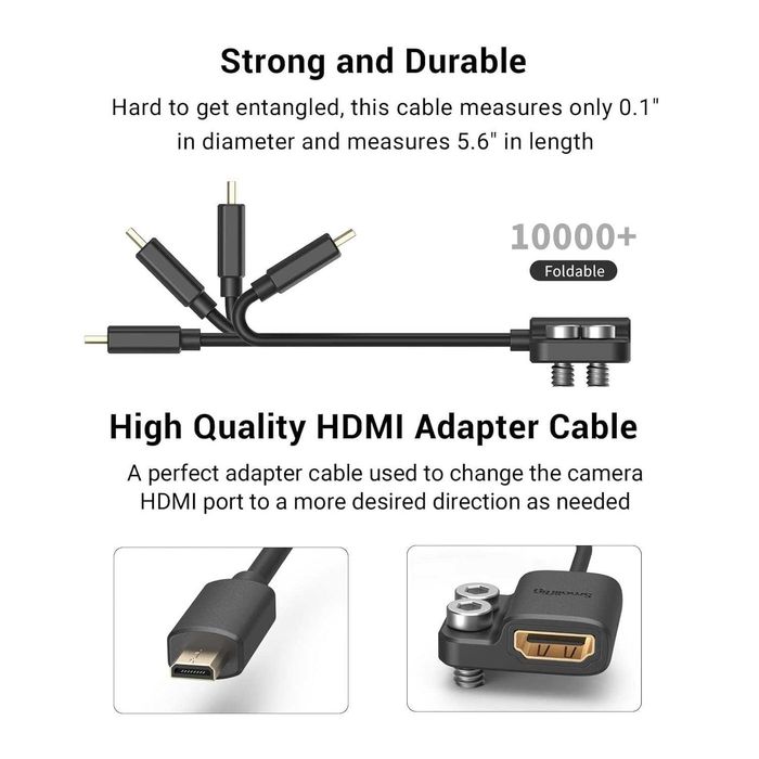 SMALLRIG adaptor HDMI Micro D la HDMI A 4K 60Hz