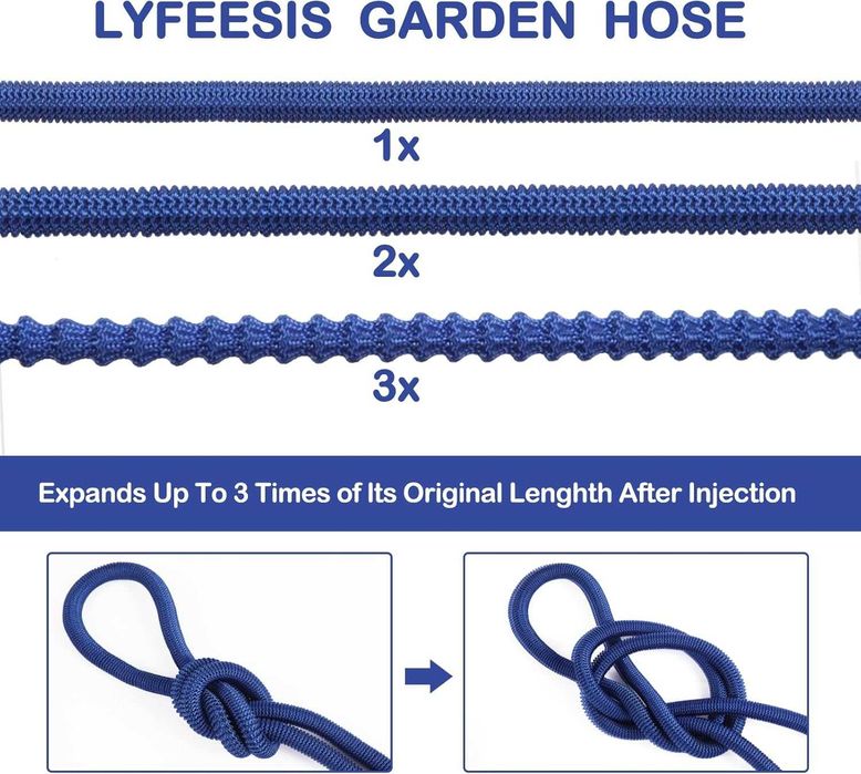 НОВ! Разтегателен градински маркуч 15 м с пистолет – 7 функции