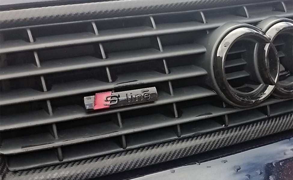 Set embleme / sigle metalice - Audi S line (grila + aripi)